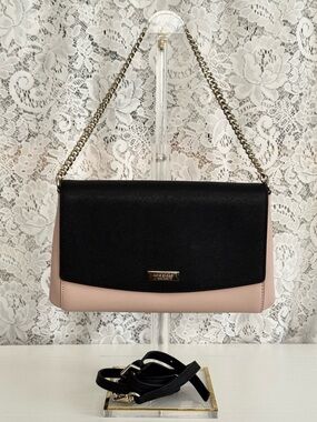 Kate Spade Laurel Way Greer Black Warm Vellum Crossbody Clutch